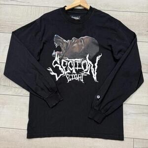 Section 8 Long Sleeve T-shirt Men’s M Dog Graphic Goth Made In USA Streetwear